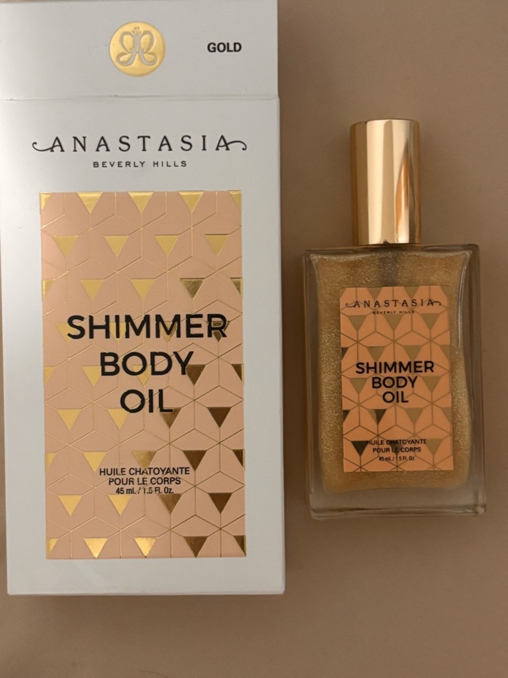 Anastasia Beverly Hills Gold & Peach Shimmer Body Oil